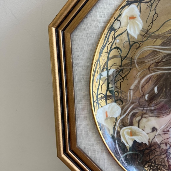 Vintage Framed Romantic Portrait Series Plate 'Lilie' - Picture 7 of 11